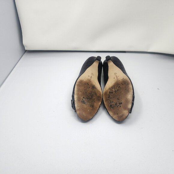Anne Klein open toe low heel pumps sz 8 - Picture 5 of 5